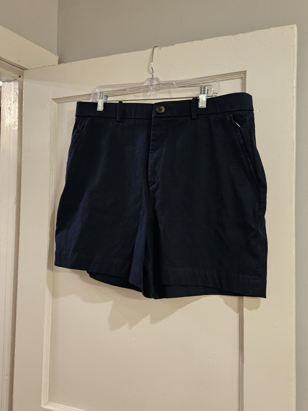 SPANX Women's Flat Front Navy Twill Shorts, Size 1X